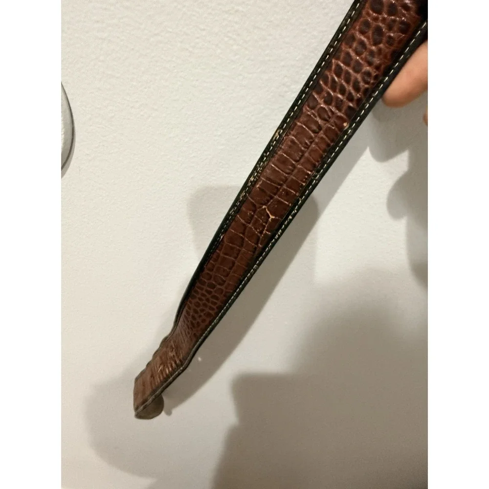 Tommy Bahama‎ Genuine Top Grain Brown Croc Embossed Leather Belt Men's Sz 40 40